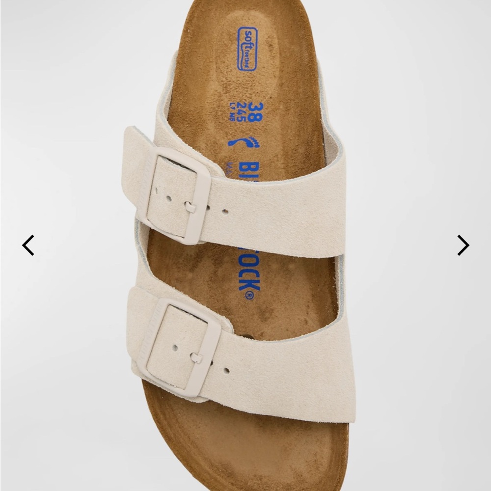 Birkenstock Light Beige Suede Double Strap Sandals